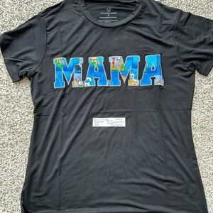 Bamboo Black T-Shirt with Blue Jetson’s 'MAMA' Graphic